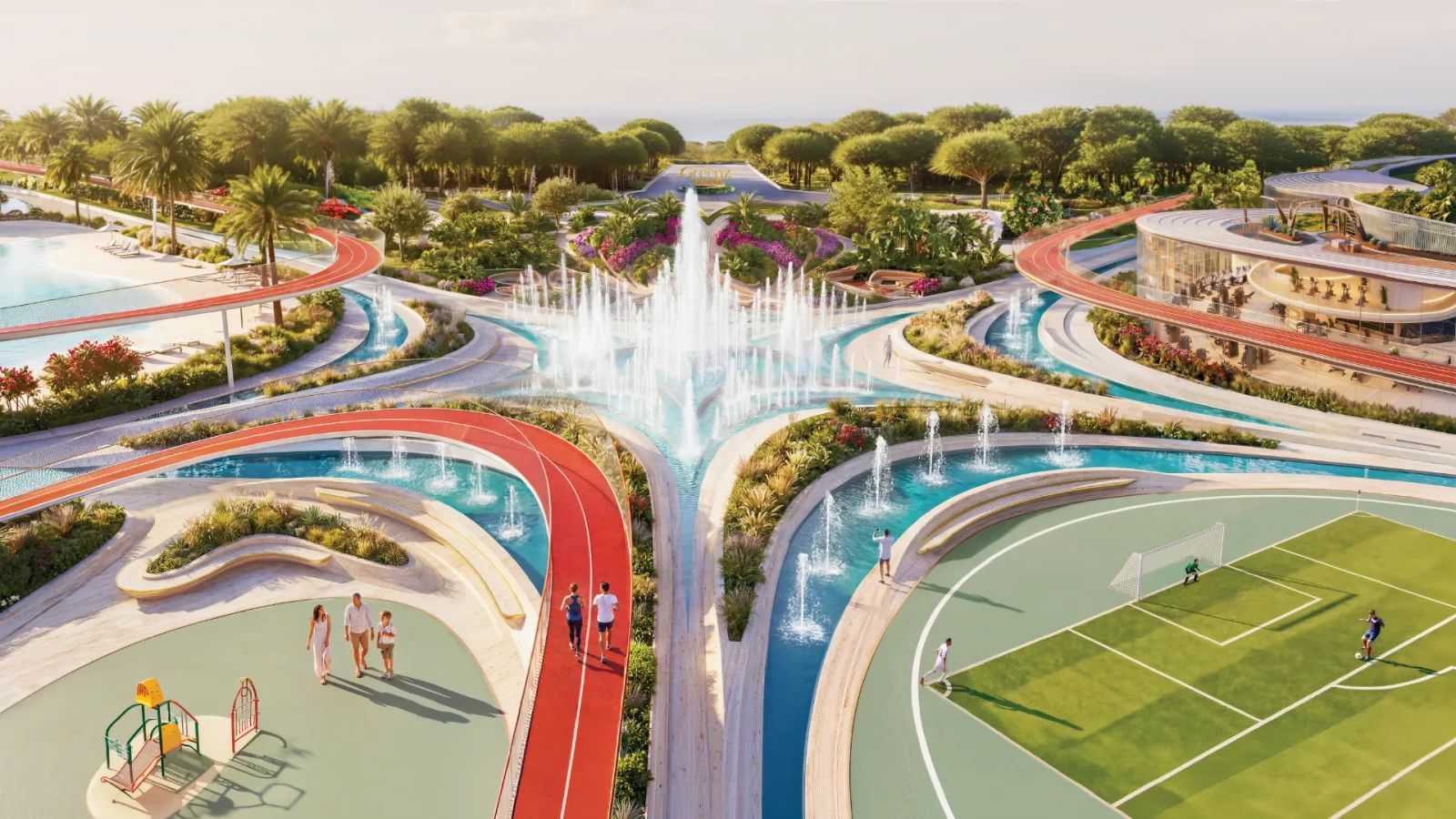 Greenz by Danube, Al Rowaiyah First, developer render 3